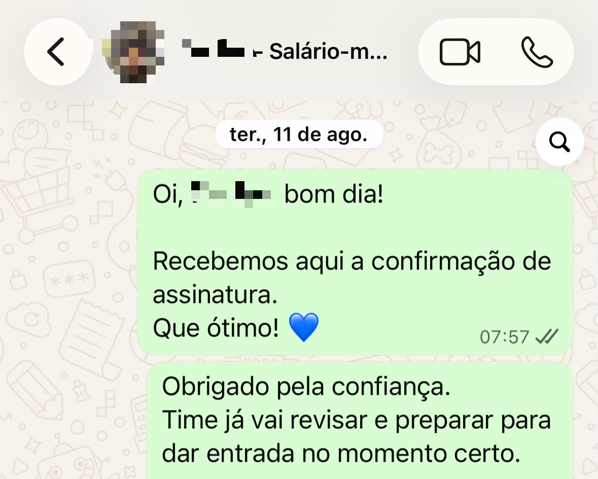 Conversa com mãe atendida